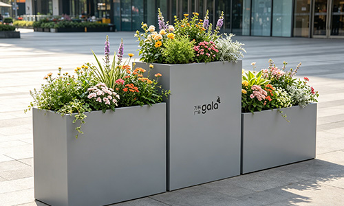 景观组合花箱｜花箱隔断，商业广场户外花箱