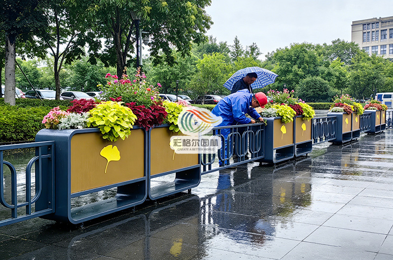 陕西安康·可移动花箱护栏